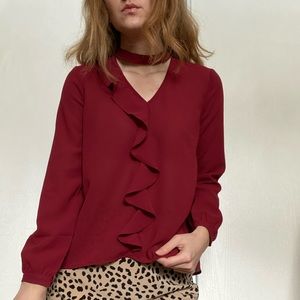 💫SOLD💫Jack by BB Dakota NWT Red Blouse w/ cutout